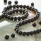 12 Pack: Matte Black Glass Round Beads, 4mm by Bead Landing™